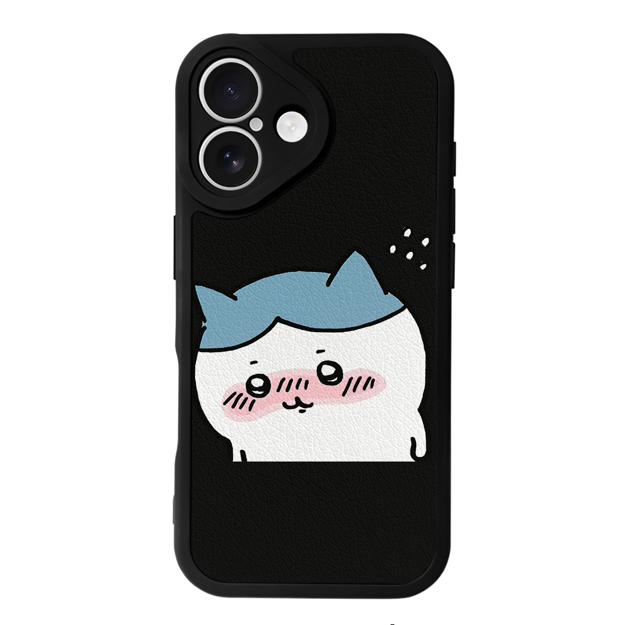 （画像用） ちいかわ ハチワレ Chii-kawa hachiware 【iPhone 16シリーズ対応】シリコンスマホケース（レザー調） 材質：シリコン